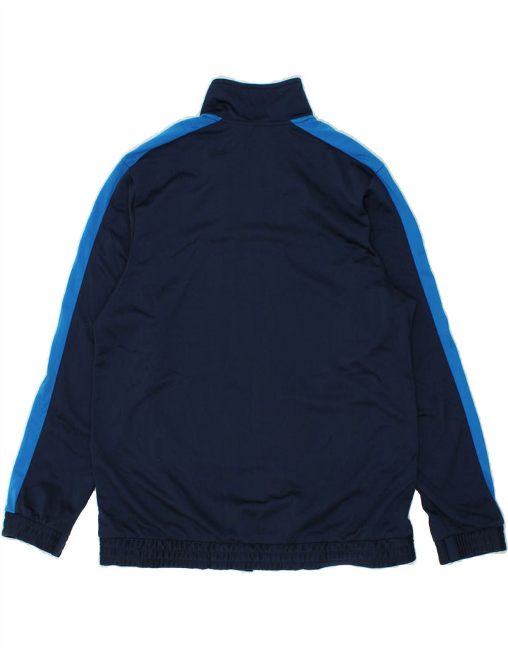 REEBOK Mens Tracksuit Top Jacket Large Navy Blue Colourblock Polyester Vintage Reebok and Second-Hand Reebok from Messina Hembry 