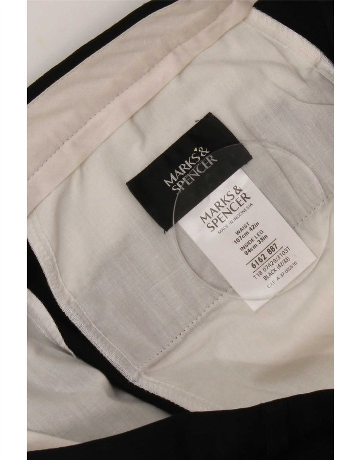 Marks & Spencer muške kapri hlače W42 L23 crni poliester
