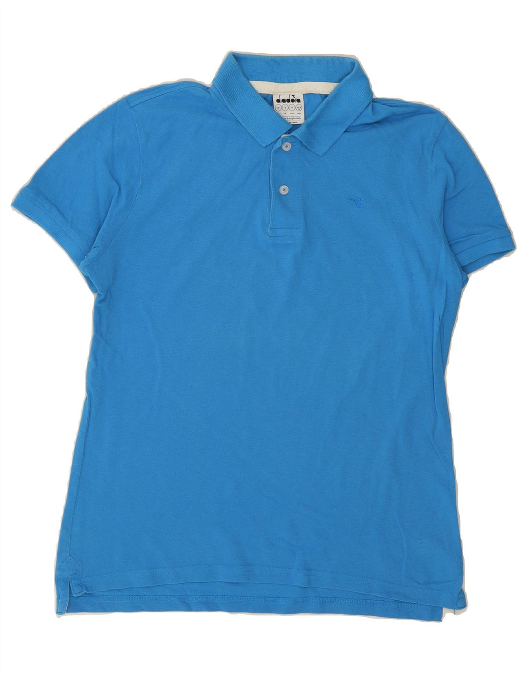 DIADORA Mens Polo Shirt Small Blue Cotton Vintage Diadora and Second-Hand Diadora from Messina Hembry 