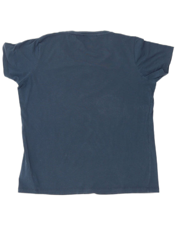 Trussardi Jeans ženska majica kratkih rukava s grafičkim motivima UK 20 2XL tamnoplavi pamuk