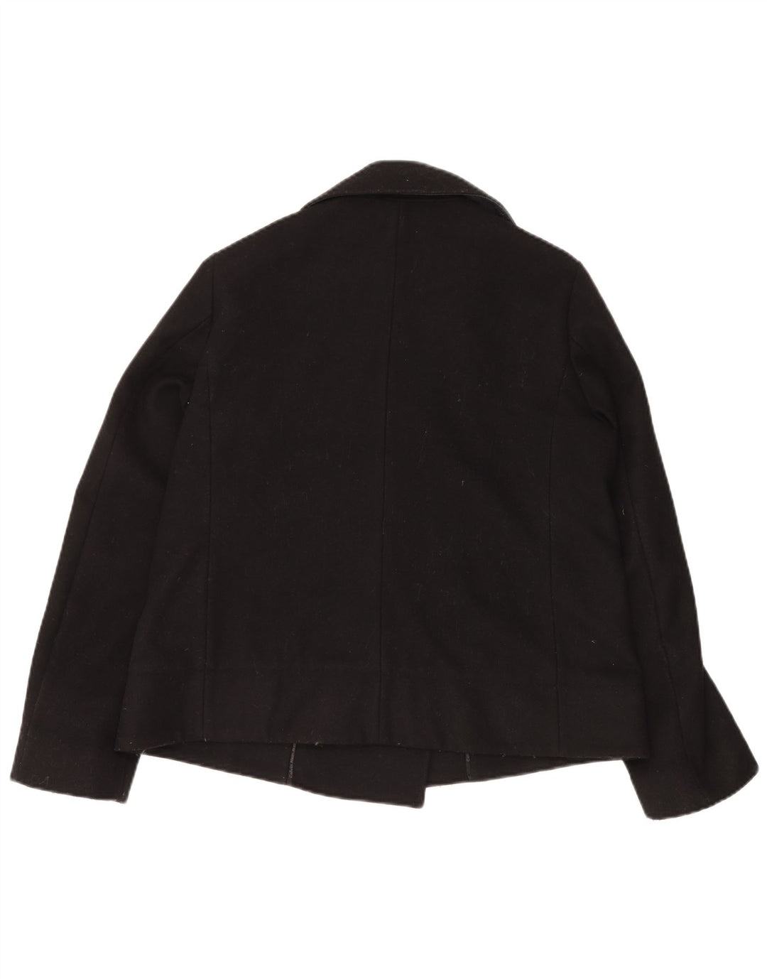 CALVIN KLEIN JEANS Ženski graškasti kaput UK 14 Srednja crna vuna