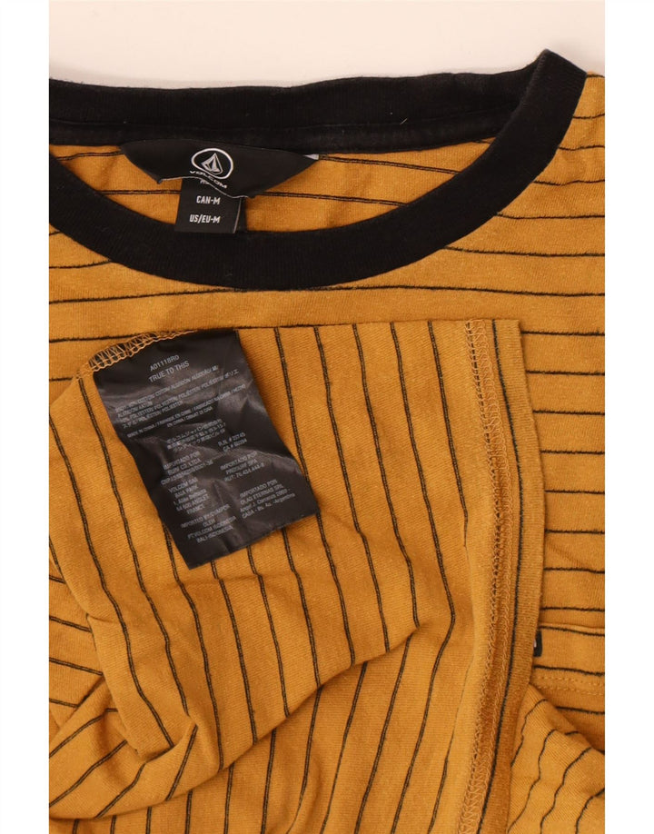 Volcom muška majica kratkih rukava, pamuk na srednje žute pruge