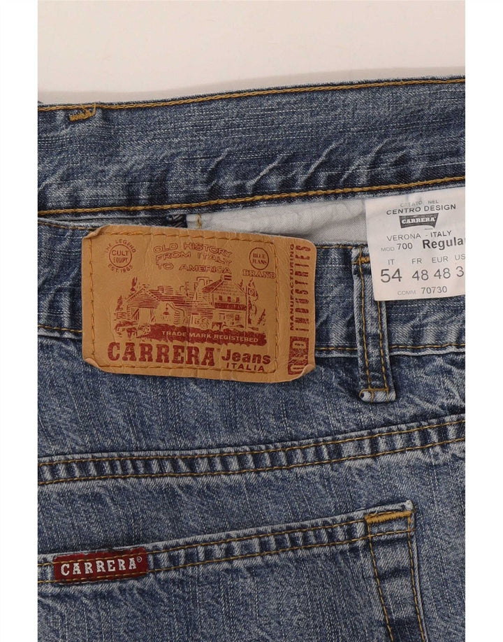 Carrera Mens 700 Regular Straight Jeans W38 L28 Plavi pamuk