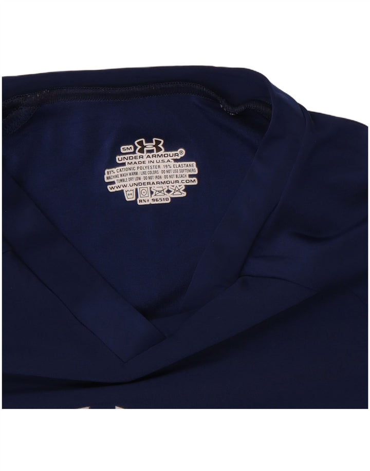Mali gornji dio ženske majice Under Armour tamnoplavi poliester