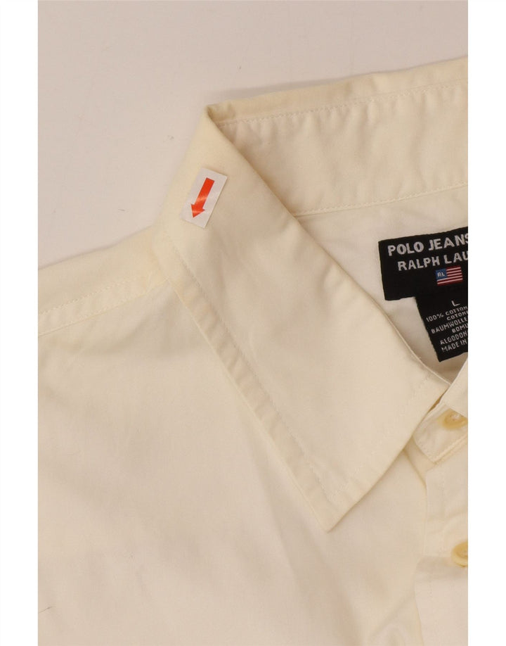 Velika bijela pamučna muška košulja Ralph Lauren