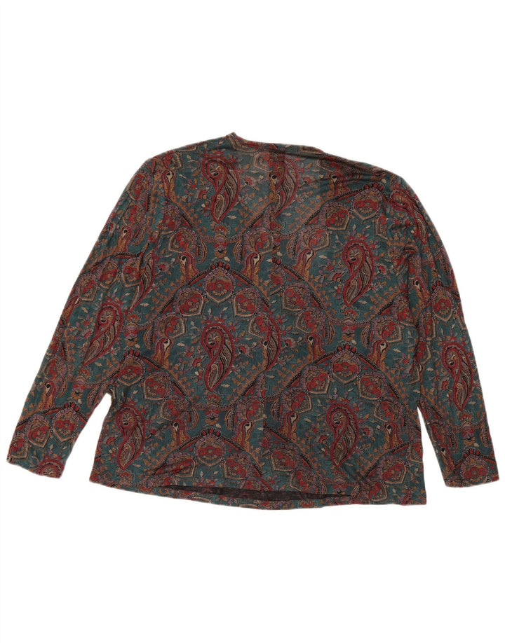 Vintage gornji dio ženske bluze UK 14 srednje raznobojni paisley