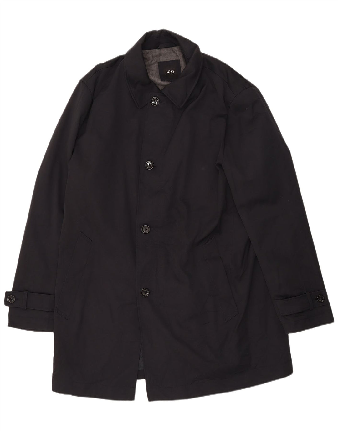 Muški kaput Hugo Boss EU 56 3XL crni pamuk