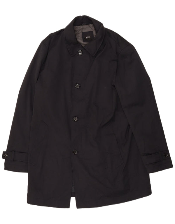 Muški kaput Hugo Boss EU 56 3XL crni pamuk