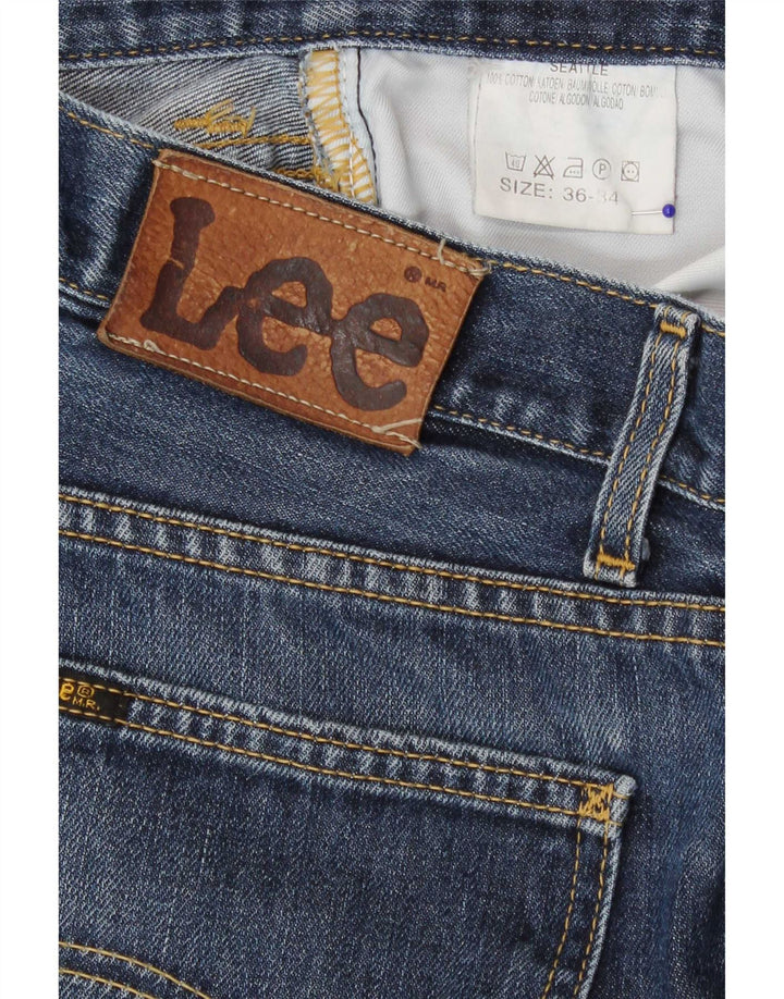 Lee Mens Regular Straight Jeans W36 L34 Plavi pamuk
