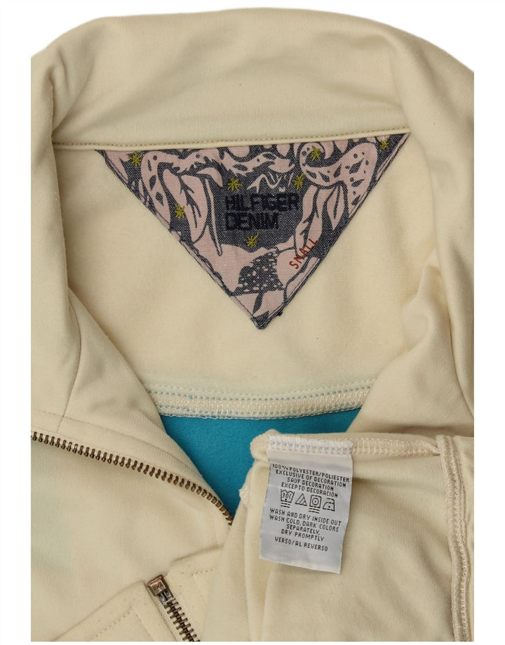 TOMMY HILFIGER Ženska gornja jakna trenirke UK 10 Small Beige Colourblock