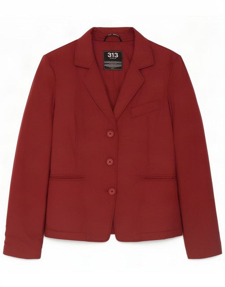 313 Ženska podstavljena jakna Tre Uno IT 42 Medium Burgundy Nylon