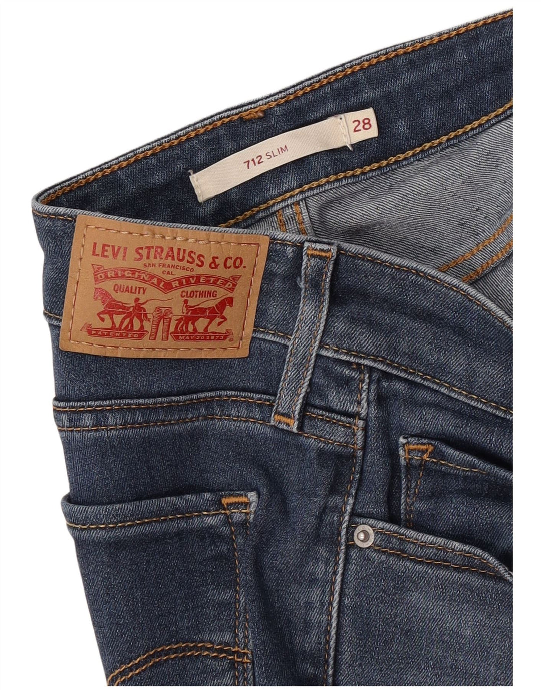 Levi's ženske 712 uske traperice W28 L32 plave