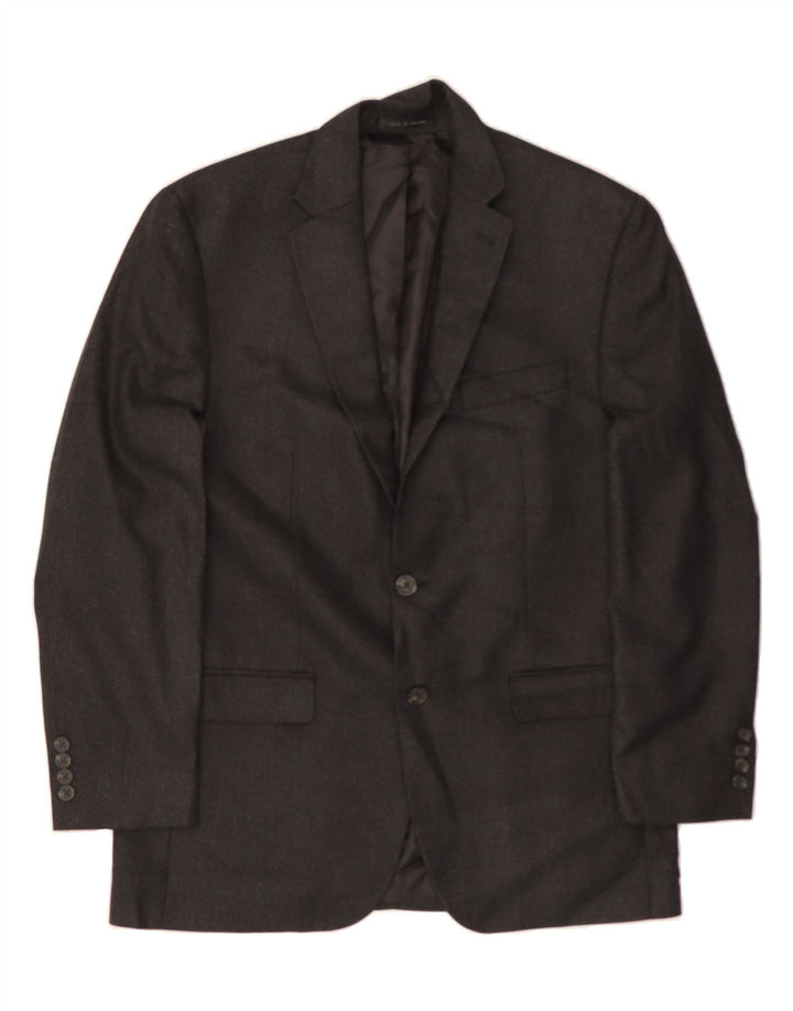 CHAPS Mens 2 Button Blazer Jacket UK 40 Large Grey Rayon Vintage Chaps and Second-Hand Chaps from Messina Hembry 