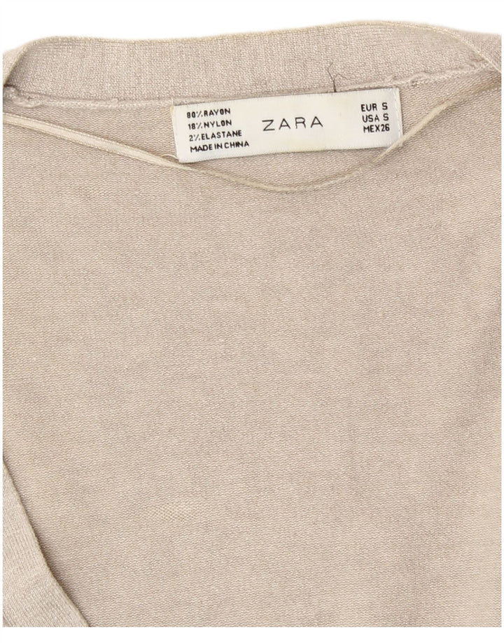 Zara ženski kardigan pulover UK 10 Small Gray