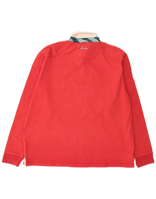 JOULES Muška polo majica dugih rukava za ragbi 2XL, crveni pamuk u boji