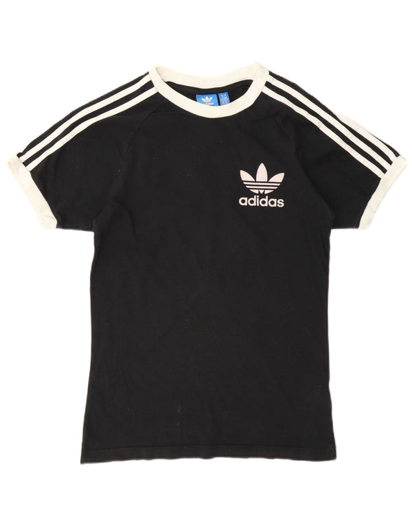 Adidas majica kratkih rukava prekomjerne veličine UK 6 XS, crni pamuk