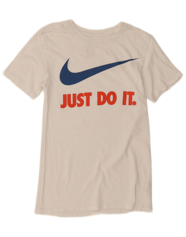 Nike Mens Athletic Cut Graphic T-Shirt Top XS White Cotton