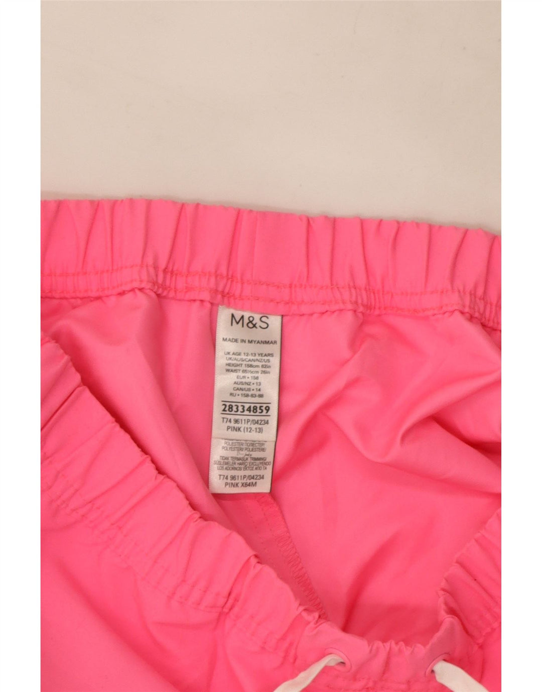 Marks & Spencer kratke sportske hlače za djevojčice 12-13 godina, ružičasti poliester
