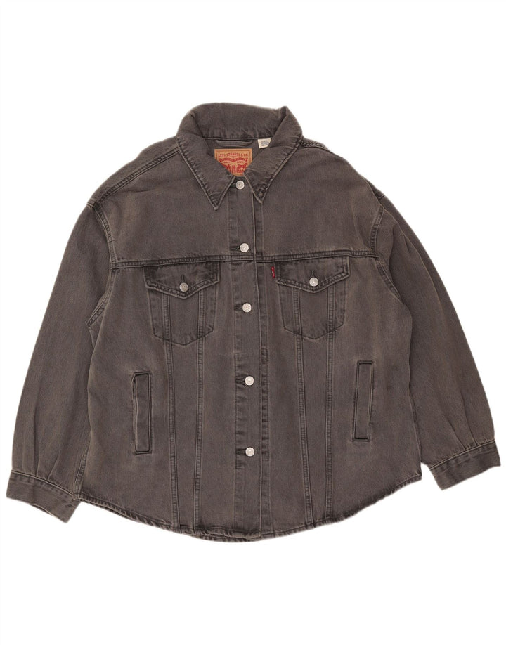Levi's prevelika ženska traper jakna UK 16 Veliki sivi pamuk