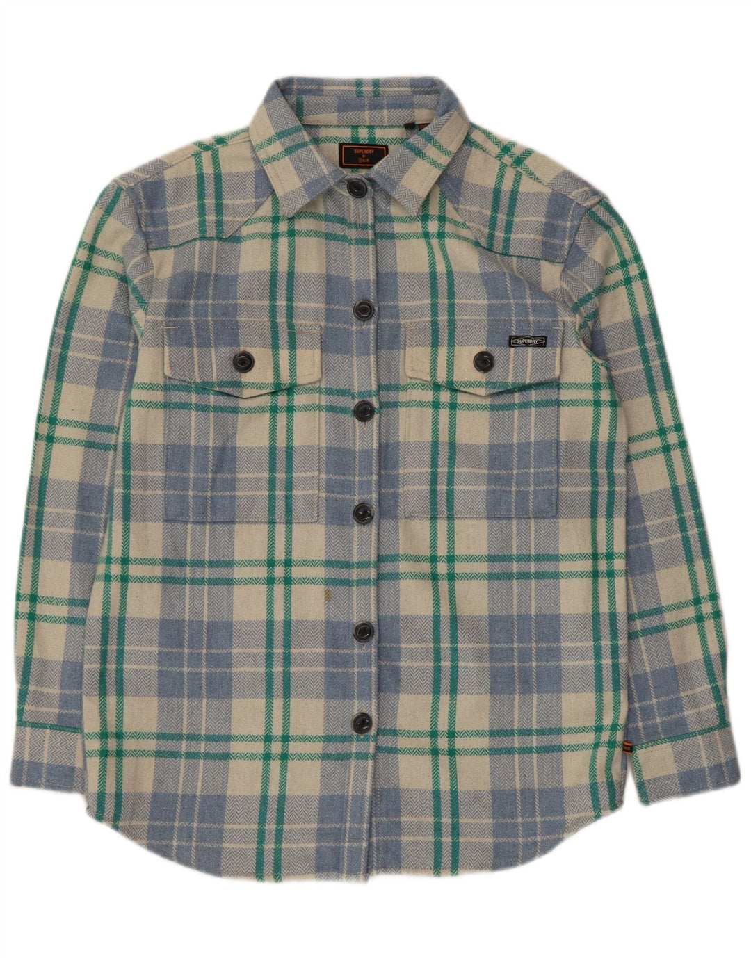 Superdry ženska prekomjerna flanelska košulja UK 10 malih raznobojnih karira