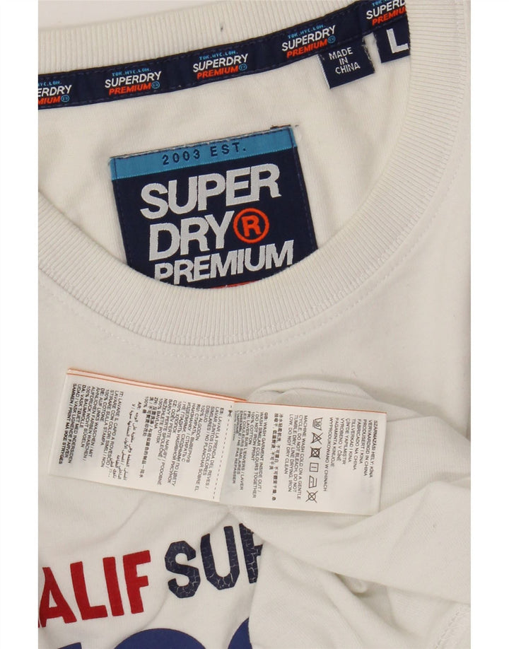 SUPERDRY muška majica kratkih rukava s grafičkim motivima, veliki bijeli pamuk