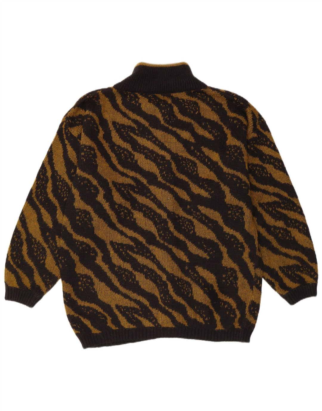 VINTAGE ženski kardigan pulover UK 16 Velike crne pruge