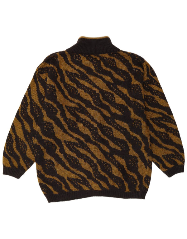 VINTAGE ženski kardigan pulover UK 16 Velike crne pruge