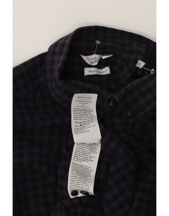 Jack & Jones muška majica standardnog kroja kratkih rukava Mala tamnoplava gingham majica