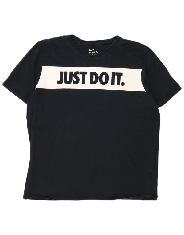 Nike Muška majica kratkih rukava atletskog kroja XL, crni pamuk u boji