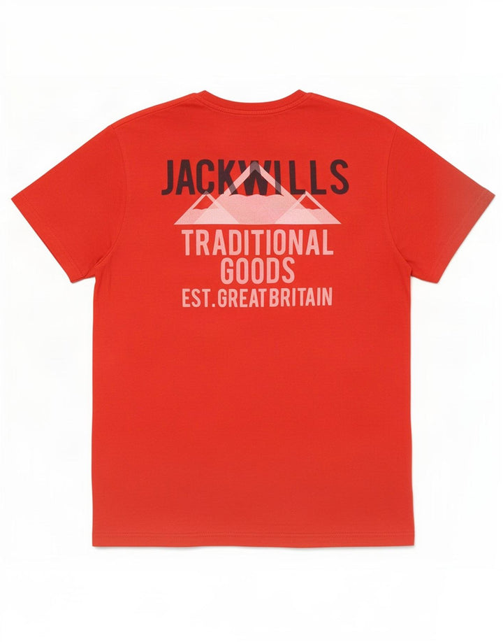Jack Wills muška majica kratkih rukava srednje veličine, crveni pamuk