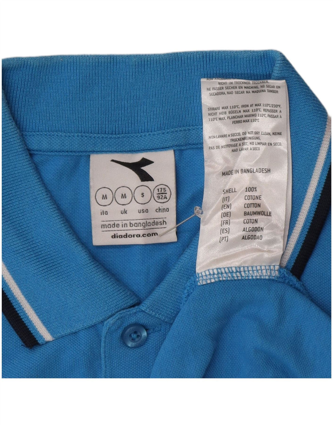 Diadora muška polo majica srednje plavi pamuk