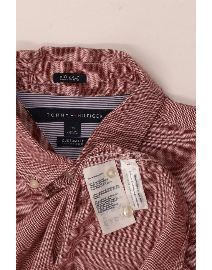 Tommy Hilfiger muška majica prilagođenog kroja veliki crveni karirani pamuk