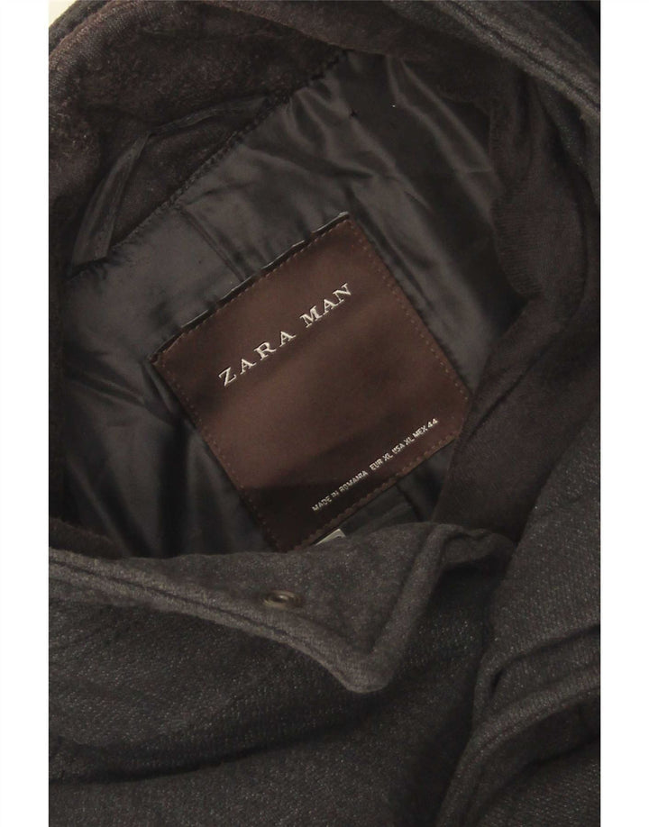 Zara muški kaput UK 42 XL sivi poliester