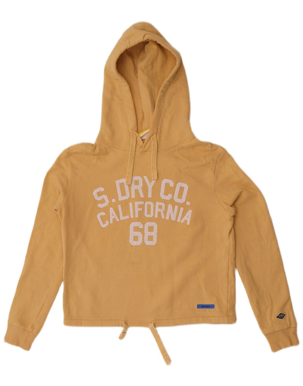 Superdry ženska majica s kapuljačom s kapuljačom UK 8, mali žuti pamuk