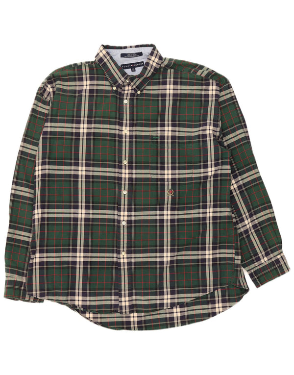 Tommy Hilfiger muška košulja od flanela 2XL zeleni karirani pamuk