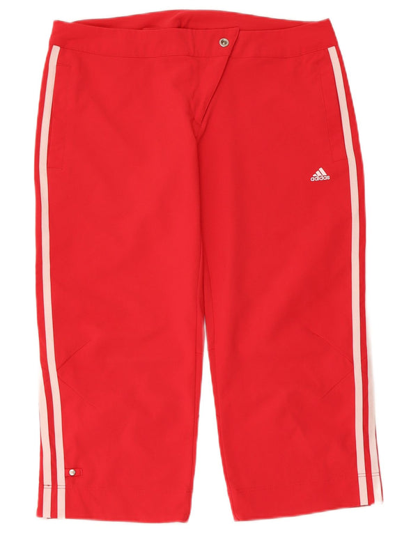 ADIDAS ženske Climalite bermude UK 10 male W30 crveni poliester