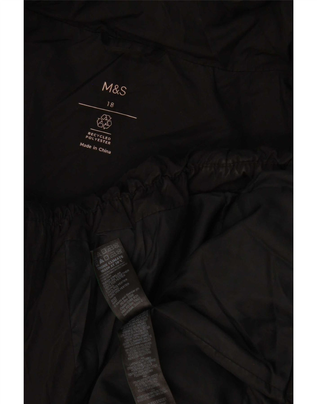 Marks & Spencer ženska podstavljena jakna UK 18 XL crni poliester