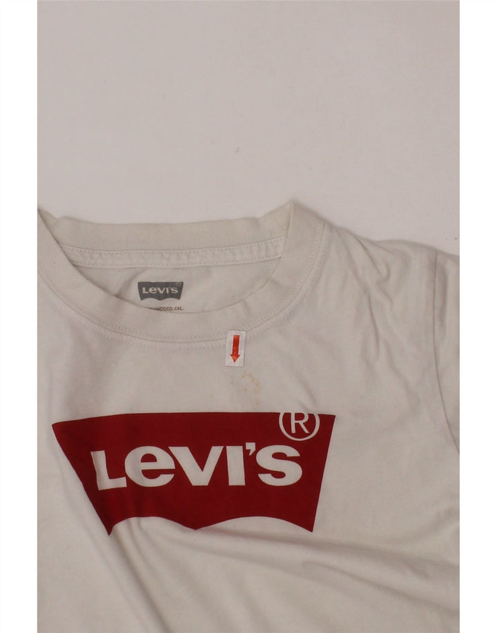 LEVI'S majica kratkih rukava s grafičkim motivima 7-8 godina, bijeli pamuk