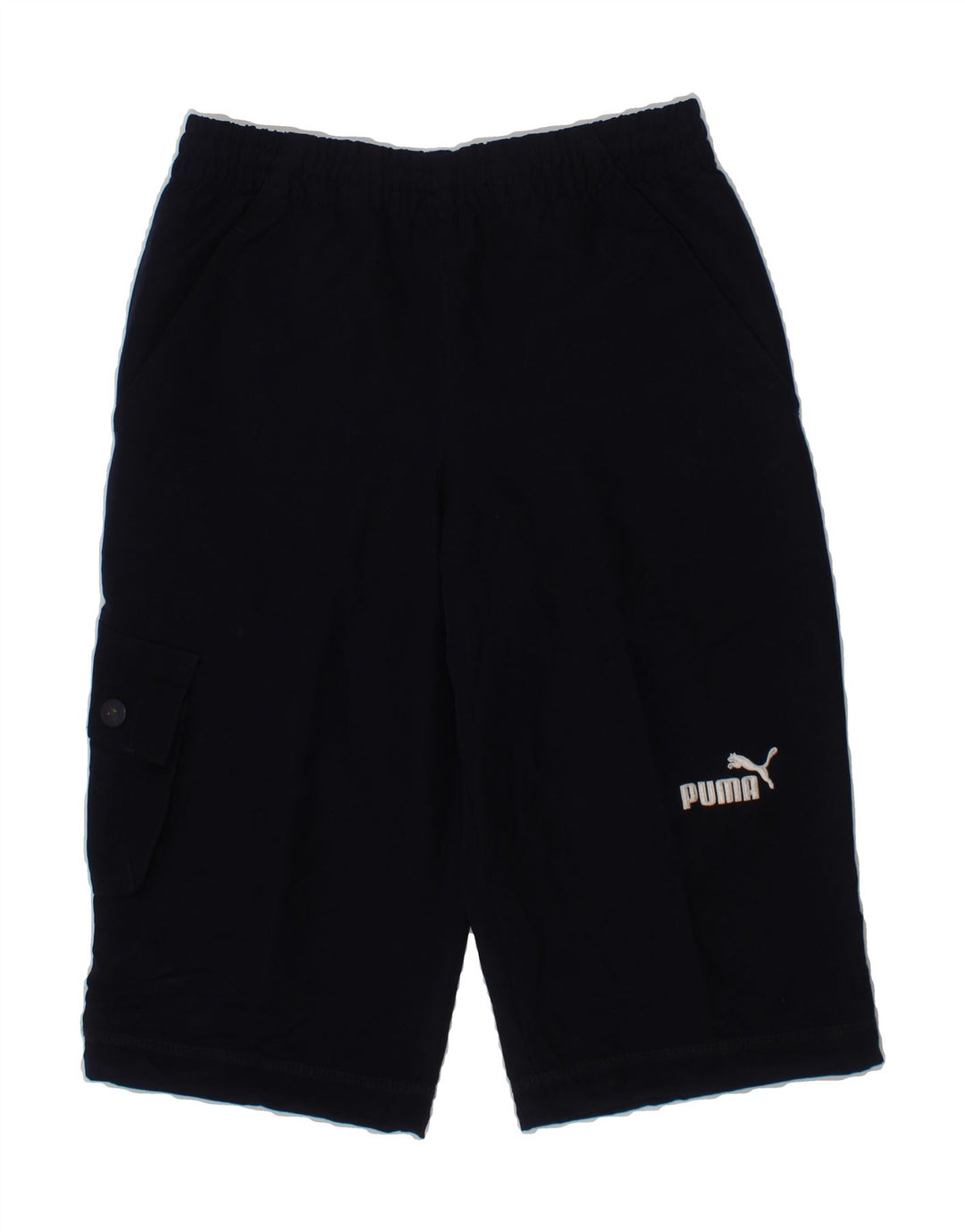 PUMA Boys Bermuda Sport Shorts 7-8 Years Small Navy Blue Vintage Puma and Second-Hand Puma from Messina Hembry 