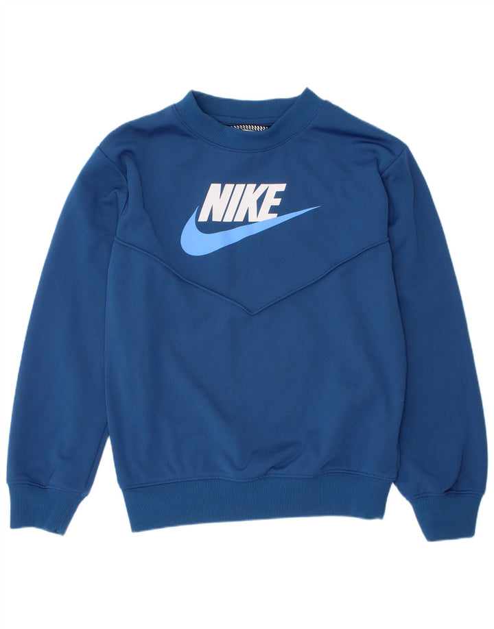 Nike Boys Graphic Sweatshirt Džemper 7-8 godina XS plavi poliester