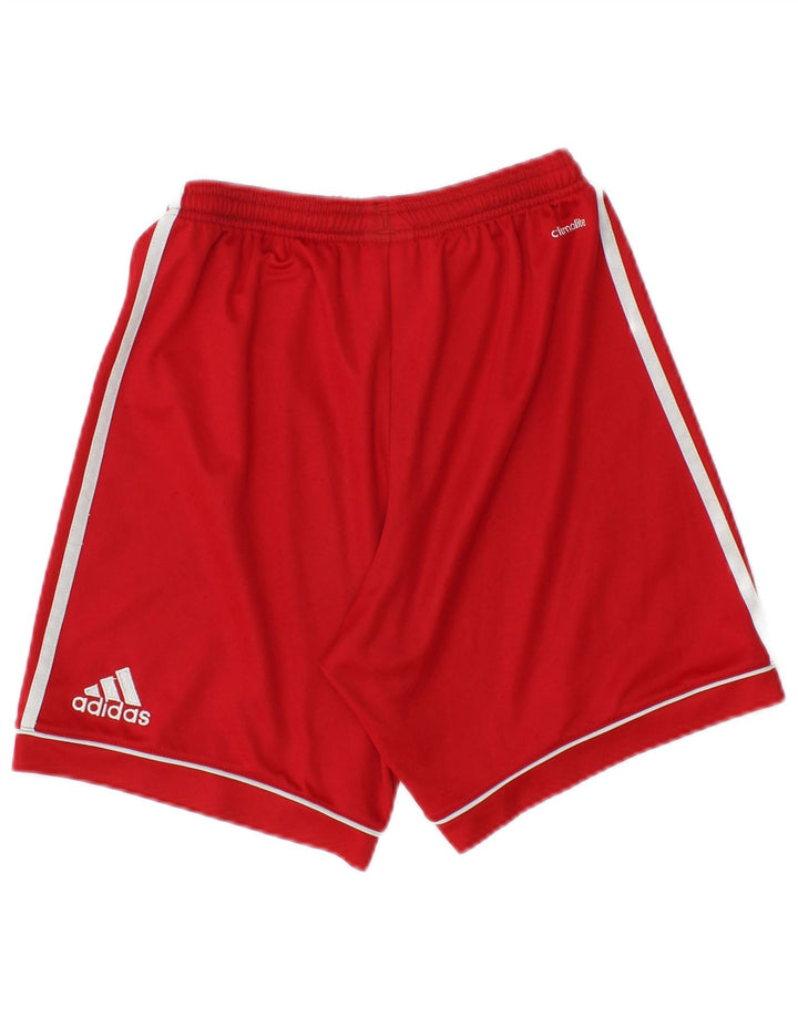 Sportske kratke hlače Adidas Climalite za dječake 13-14 godina, crveni poliester