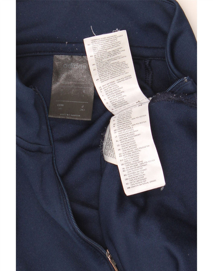 Adidas muška majica Climalite s patentnim zatvaračem i dugim rukavima, veliki tamnoplavi poliester