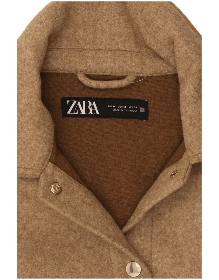 Zara ženska košulja od flanela Lumberjack UK 14 srednje bež poliester