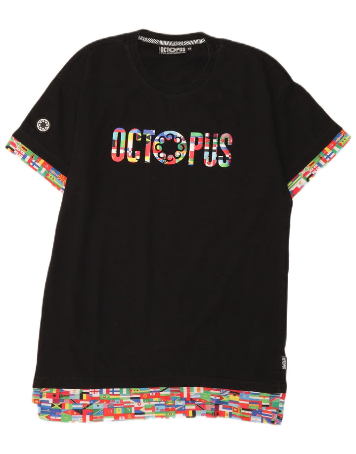 Octopus muška majica kratkih rukava XS s crnim geometrijskim motivom