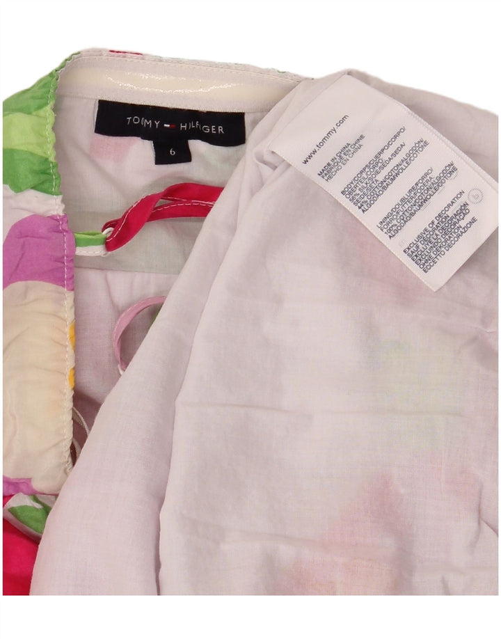 TOMMY HILFIGER ženski sarafan US 6 srednje ružičaste cvjetne svile