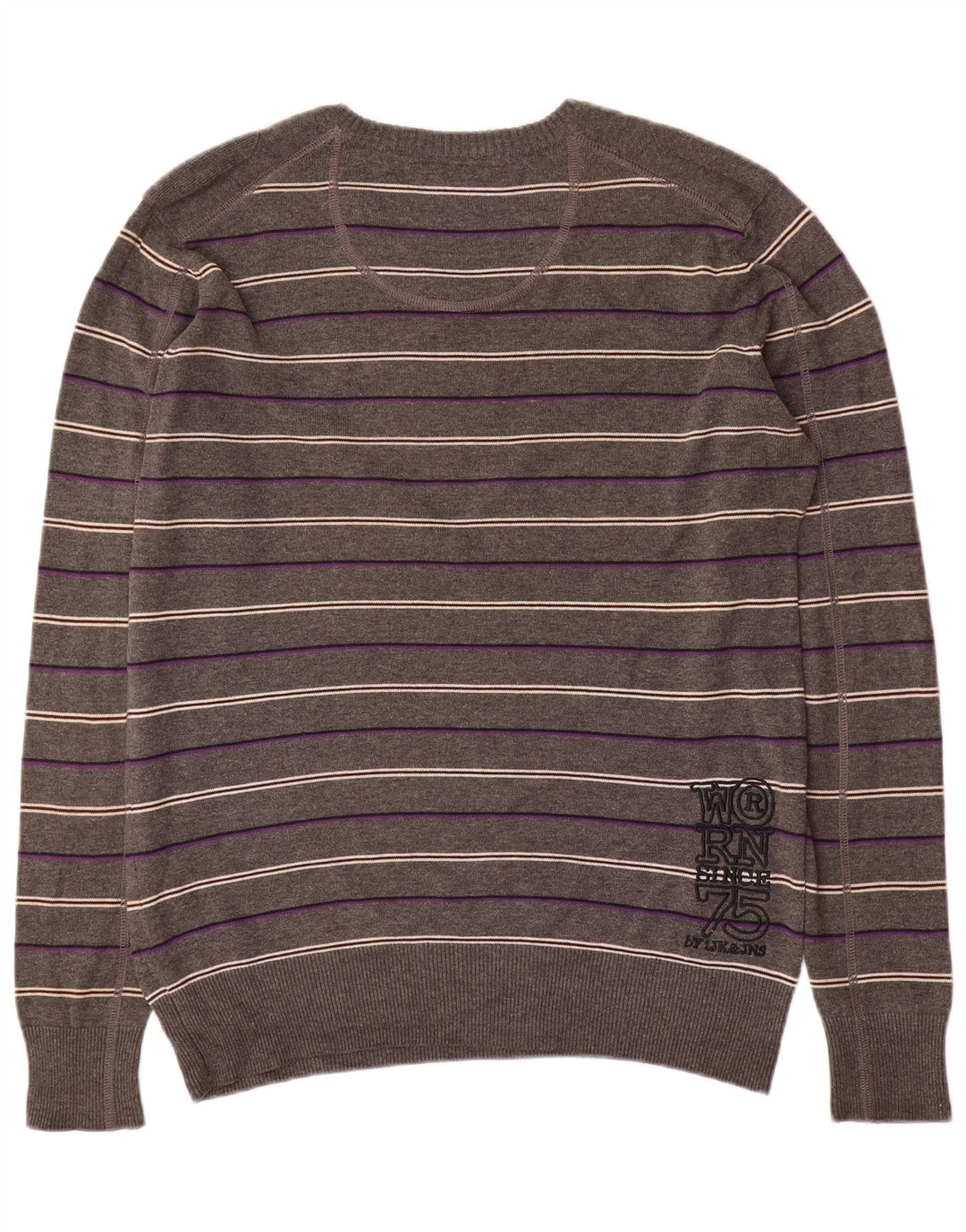 Jack & Jones muški džemper s V-izrezom, velike sive pruge