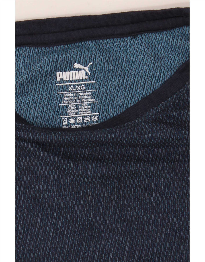 Puma muška majica dugih rukava XL tamnoplavi pamuk