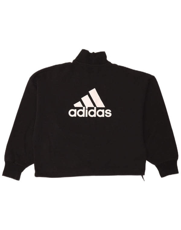 Adidas ženski džemperi s kratkim izrezom i kratkim izrezom UK 8/10, mali crni