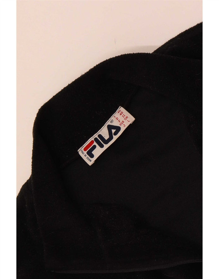 Fila muški flis džemper s patentnim izrezom, mali, crni