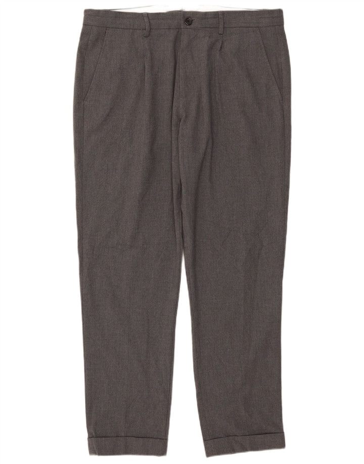 Zara muške ravne chino hlače EU 44 Large W34 L29 sivi poliester